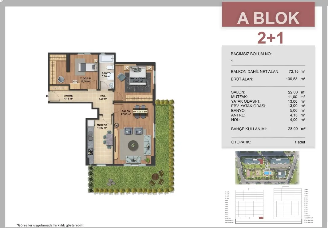 KARTAL LOFT: floor plan 1