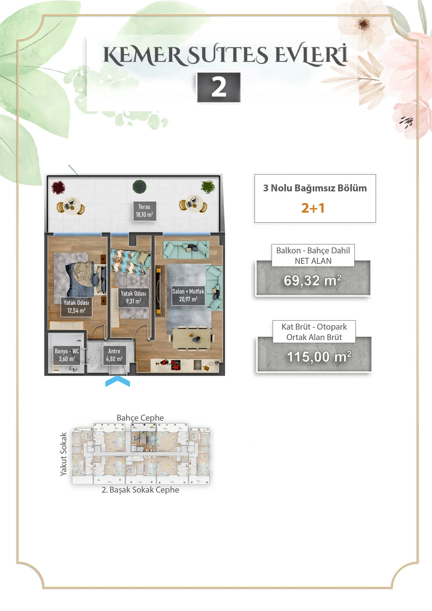 KEMER SUITES 2: floor plan 1
