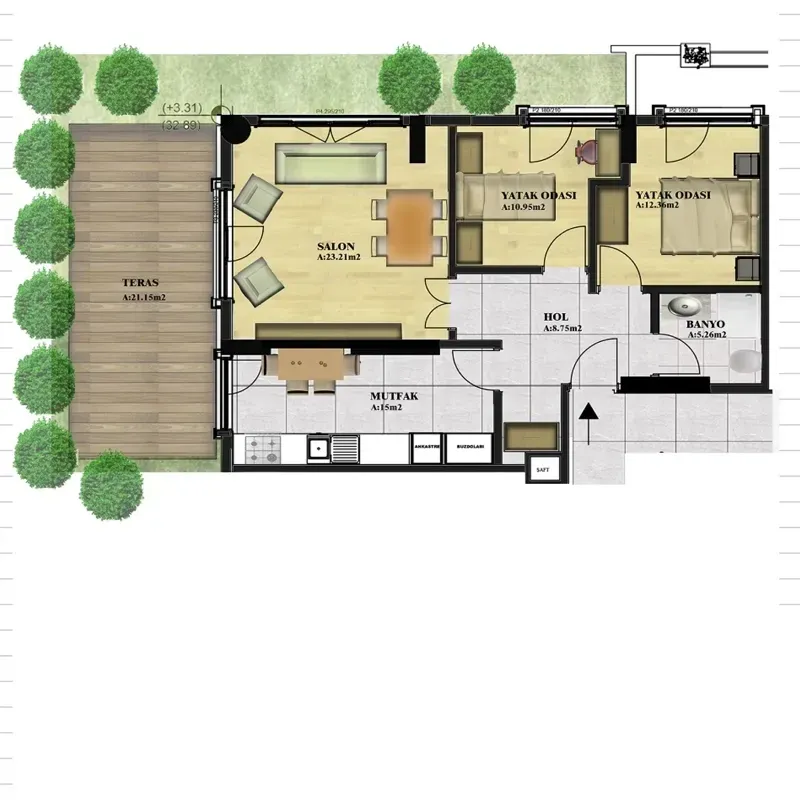 MARİTZA VADİ EVLERİ: floor plan 1