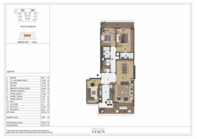VESEN YALILARI: floor plan 1